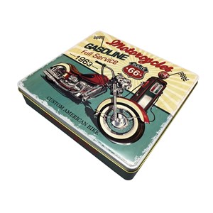 "Motorcycles Gasoline" Retro metallboks