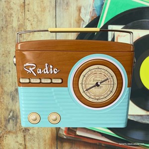 "Radio - Blue/Brown" metallboks
