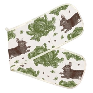 "Rabbit & Cabbage - Thornback & Peel" Double Oven Glove