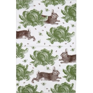"Rabbit & Cabbage - Thornback & Peel" Tea Towel