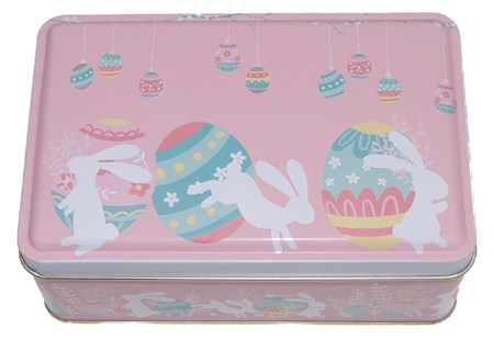 "Pasqua" Rektangulær metalleske med hengslet lokk