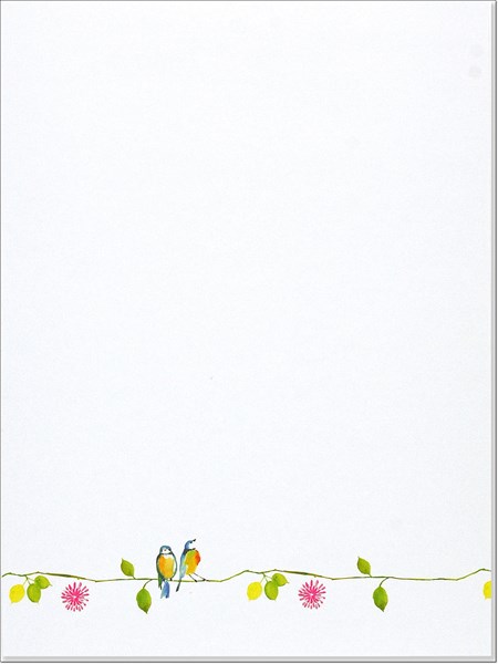 Brevpapir "Watercolor Birds" 30 ark/24 konvolutter