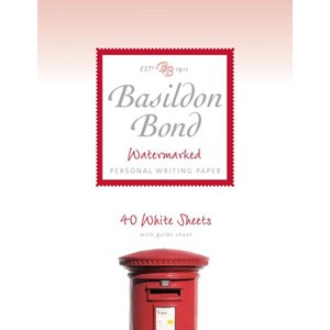 "Basildon Bond Watermarked", Brevpapir-blokk, medium, 40 ark