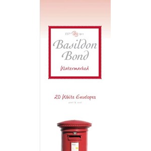 "Basildon Bond Watermarked", Konvolutter, medium, 20 stk hvi