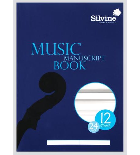 Noteskrivebok, "Music Manuscript Book", 24 s