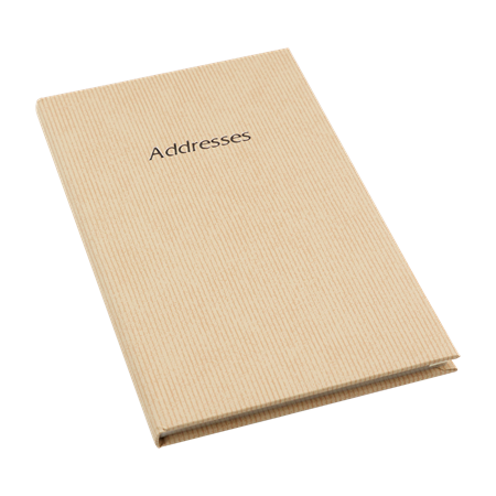 Adressebok stor, 136 x 205 mm, assorterte farger (3)