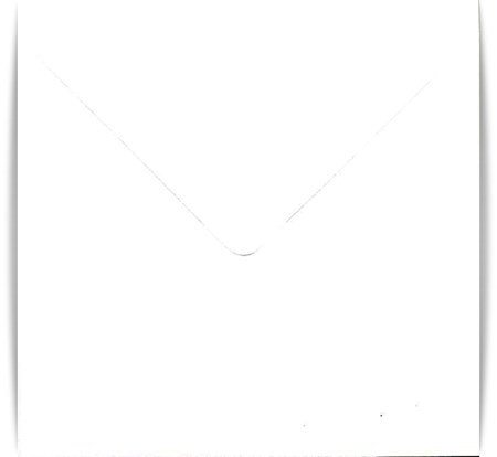 Konvolutter, kvadratiske, 155 x 155 mm, hvite, 10 stk