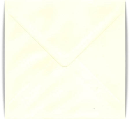 Konvolutter, kvadratiske, 155 x 155 mm, Vanilla, 10 stk
