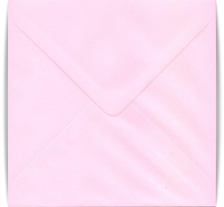 Konvolutter, kvadratiske 155 x 155mm, Soft Pink, 10 stk