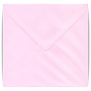 Konvolutter, kvadratiske 155 x 155mm, Soft Pink, 10 stk