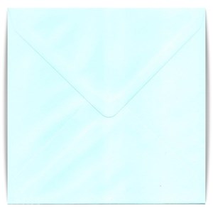 Konvolutter, kvadratiske 155 x 155 mm, Soft Blue, 10 stk
