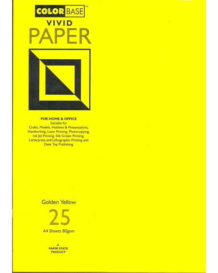 "Vivid Paper - Golden Yellow", A4, 80 gram, 25 ark