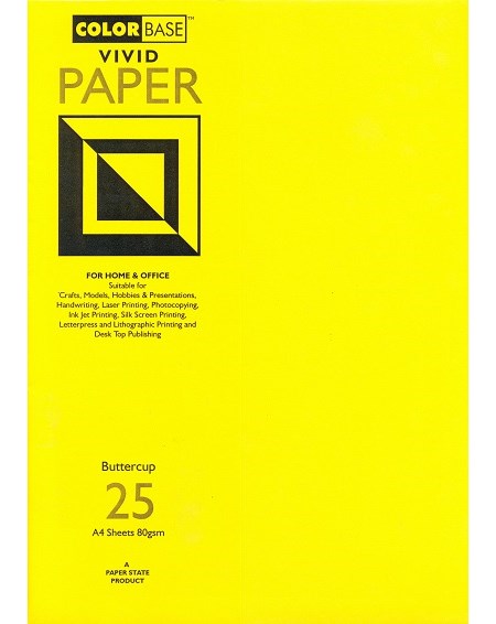"Vivid Paper - Buttercup", A4, 80 gram, 25 ark