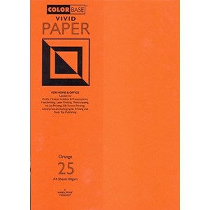 "Vivid Paper - Orange", A4, 80 gram, 25 ark