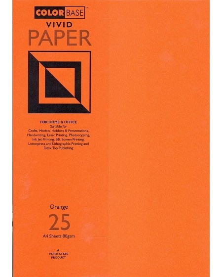 "Vivid Paper - Orange", A4, 80 gram, 25 ark
