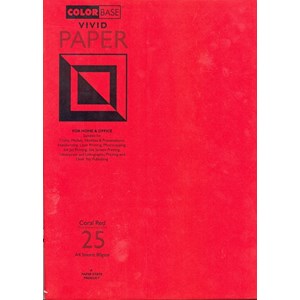 "Vivid Paper - Coral Red", A4, 80 gram, 25 ark