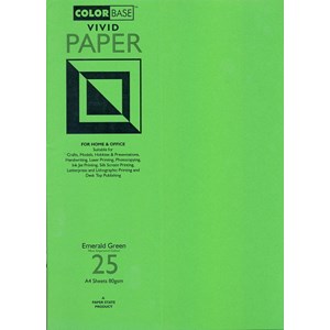 "Vivid Paper - Emerald Green", A4, 80 gram, 25 ark