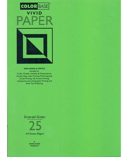 "Vivid Paper - Emerald Green", A4, 80 gram, 25 ark
