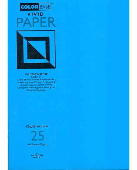 "Vivid Paper - Kingfisher Blue", A4, 80 gram, 25 ark