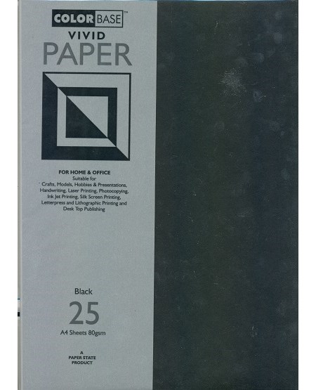 "Vivid Paper - Black", A4, 80 gram, 25 ark