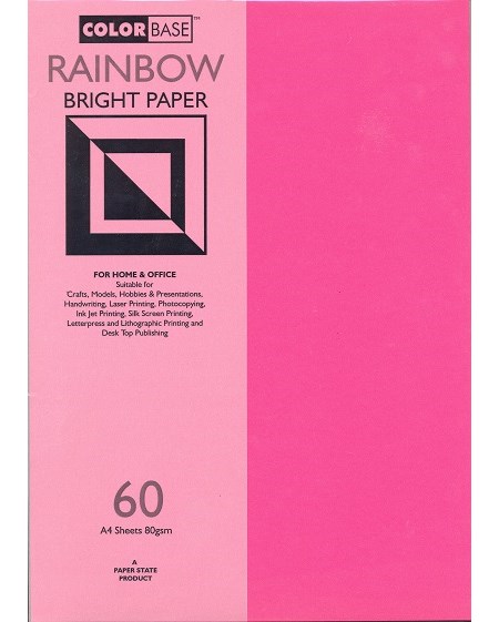 "Rainbow Bright Paper", A4, 80 gram, 60 ark
