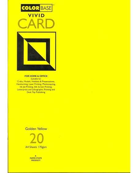 "Vivid Card - Golden Yellow", A4, 170 gram, 20 ark