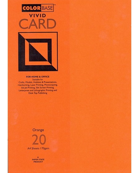 "Vivid Card - Orange", A4, 170 gram, 20 ark