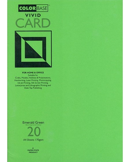 "Vivid Card - Emerald Green", A4, 170 gram, 20 ark