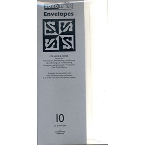 "Laid Envelopes - White", E6/5, 10 stk