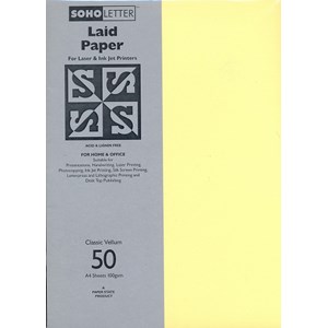 "Laid Paper - Classic Vellum", A4, 100 gram, 50 ark