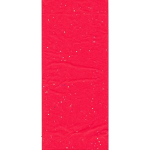 Silkepapir, "Red Glitter", 3 ark 50 x 66 cm