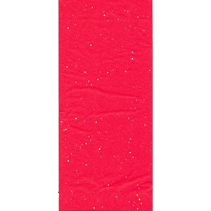 Silkepapir, "Red Glitter", 3 ark 50 x 66 cm