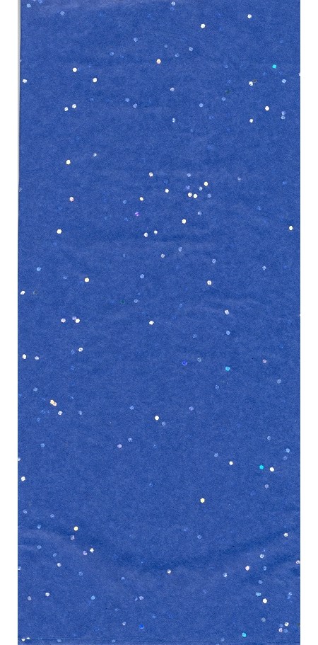 Silkepapir, "Dark Blue Glitter", 3 ark 50 x 66 cm