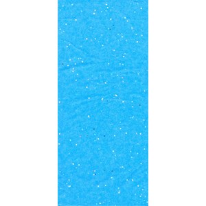 Silkepapir, "Turquoise Glitter", 3 ark 50 x 66 cm