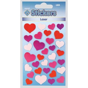 Stickers "Laser Hearts" 1 ark