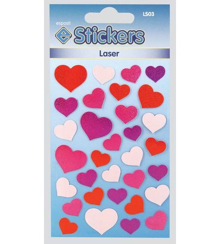 Stickers "Laser Hearts" 1 ark