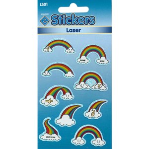 Stickers "Laser Rainbows" 2 ark