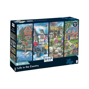"Life in the Country" Puslespill 4 x 500 biter