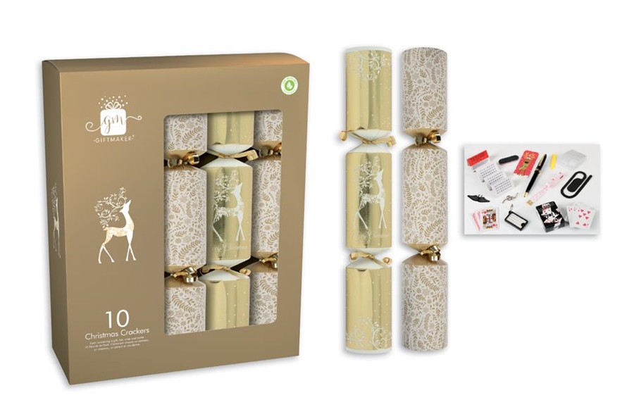 Cream & Gold Crackers 10 x 14 Kortevarehuset