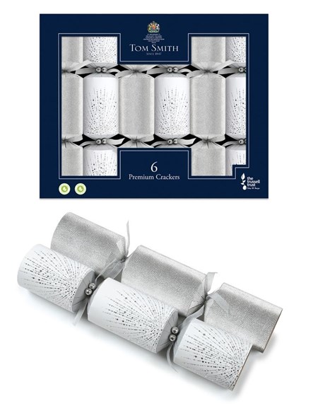 "Tom Smith - Premium Crackers Silver & White" 6x14"