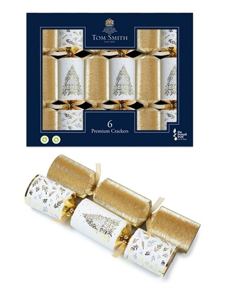 "Tom Smith - Premium Crackers Gold & White" 6x14"