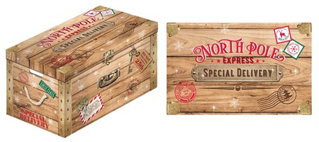 "North Pole" Flat Pack Box, stor rektangulær eske