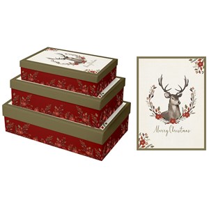 "Christmas Stag" Skjorteeske-sett (3)
