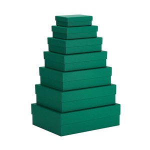"Basics - Forest Green" Rektangulært eskesett (7)