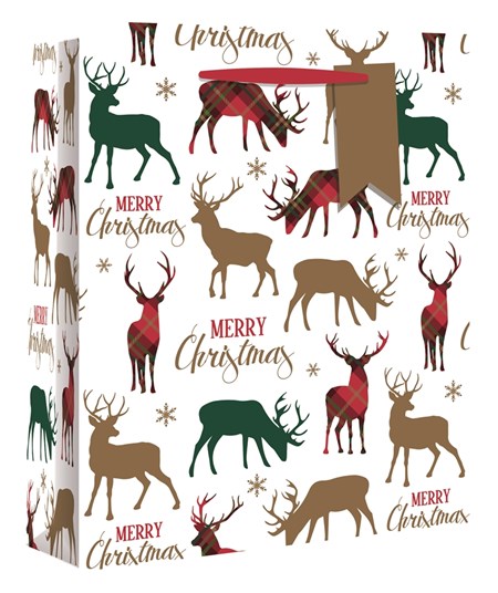 "Tartan Stags" Flaskepose