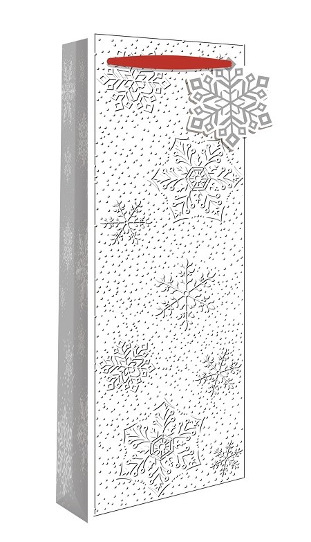 "Snowflake" Flaskepose (Champagne), Embossed