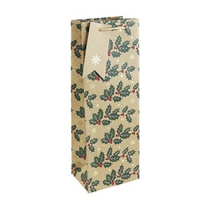 Flaskepose "Kraft Holly"