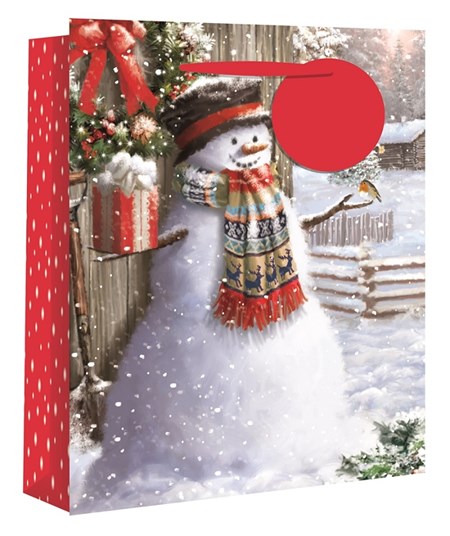 "Traditional Snowman" Gavepose large