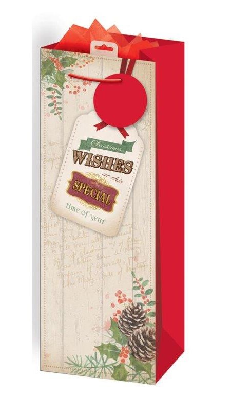 "Vintage Text" Flaskepose
