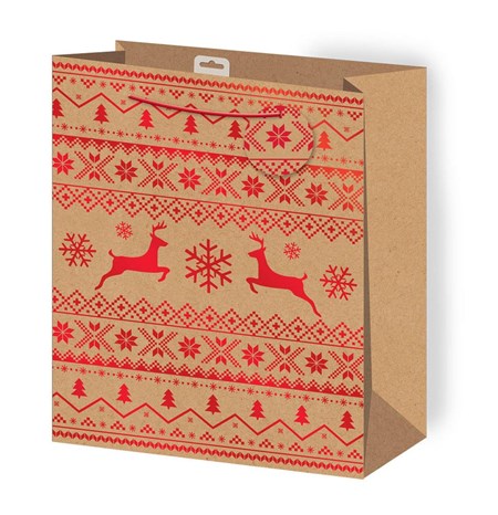 "Fairisle", Kraft Foil, Gavepose large